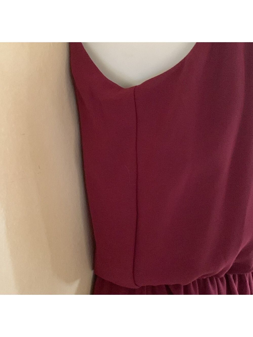 Lush cranberry pleated party dress size S - Picture 9 of 11